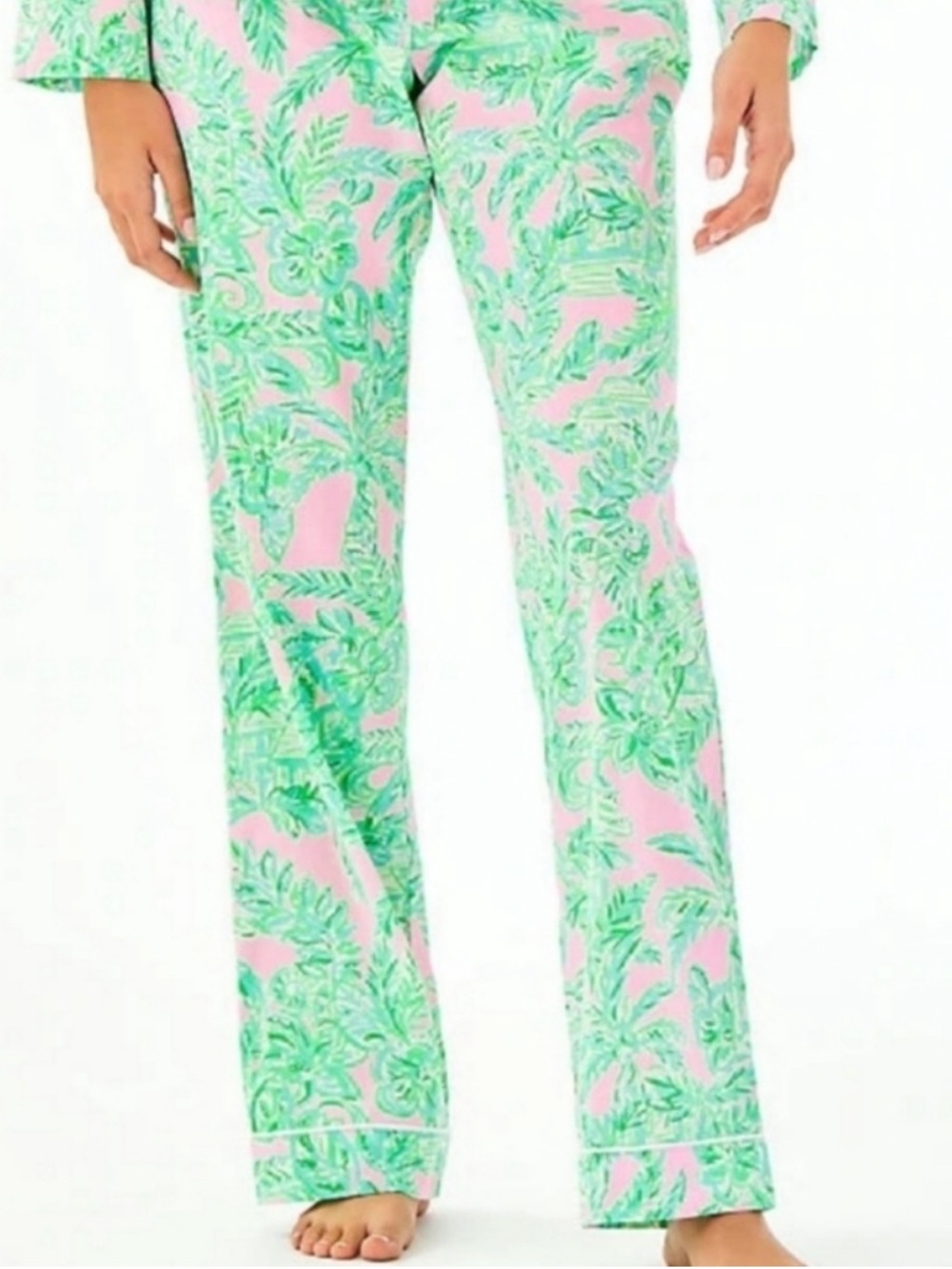 Lilly Pulitzer Brand PJ Woven Pants Mandevilla B Pink Sand Paradise XL